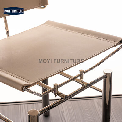 Metal Foam Fabric Dining Room Set Stainless Steel Dining Chair Luxury Black Leather Armchair for Luxury Hotel Restaurant