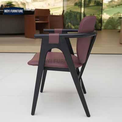 Wooden Foam Fabric Dining Chair Solid Wood Backrest MDF Panel Modern Chinese Style Ideal Home Hotel Model Room Furniture