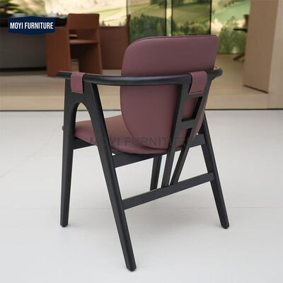 Wooden Foam Fabric Dining Chair Solid Wood Backrest MDF Panel Modern Chinese Style Ideal Home Hotel Model Room Furniture