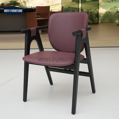 Wooden Foam Fabric Dining Chair Solid Wood Backrest MDF Panel Modern Chinese Style Ideal Home Hotel Model Room Furniture