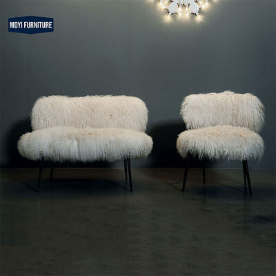 Velvet Fabric Chair Metal Feet Multicolour Minimalist Living Room Furniture Lounge Chair Modern Design for Hotel Bedroom
