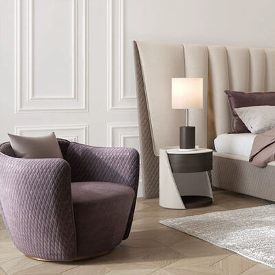 Mail Packing Sponge Filled MOYI Light Luxury Chair Living Room Furniture Single Sofa Fabric Leisure Italian Negotiation Chair
