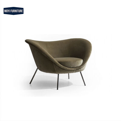 Metal Legs MOYI Scandinavian Design Velvet Sofa Blue Leisure Chairs Modern Home Furniture Luxury Occasional Seating