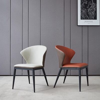 Dining Room Furniture Comfortable Leather Chair with Fully Enclosed Backrest Stylish Design Mail Packing Y Included