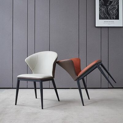 Dining Room Furniture Comfortable Leather Chair with Fully Enclosed Backrest Stylish Design Mail Packing Y Included