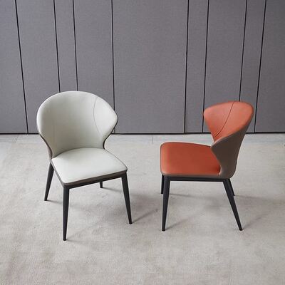 Dining Room Furniture Comfortable Leather Chair with Fully Enclosed Backrest Stylish Design Mail Packing Y Included