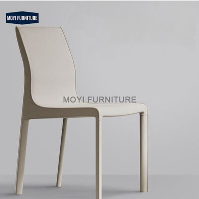 CUSTOM Stainless Steel Legs Upholstered Saddle Leather Dining Chair Modern Italian Design Living Room Restaurant Furniture