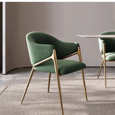 Modern Dinner Chair Contemporary Stainless Steel Metal Dining Chairs Fashion Home Furniture Restaurant Dining Room