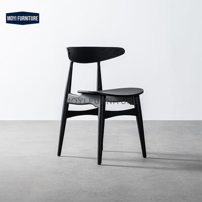 Wabi Sabi Dining Chair Upholstered Leather Solid Wood Natural Wooden Coffee Shop Hotel Seating Chairs Restaurant Chairs