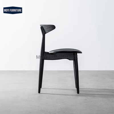 Wabi Sabi Dining Chair Upholstered Leather Solid Wood Natural Wooden Coffee Shop Hotel Seating Chairs Restaurant Chairs