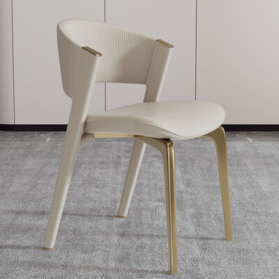 Standard Size Luxury Dining Chair Upholstered Leather Italian Modern Legs Kitchen Restaurant Dining Room Chairs