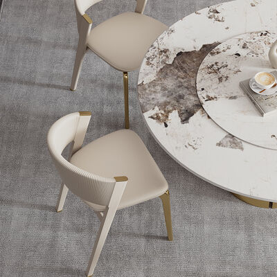 Standard Size Luxury Dining Chair Upholstered Leather Italian Modern Legs Kitchen Restaurant Dining Room Chairs