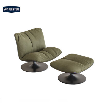 Mail Packing Leather Minimalist Rotatable Single Sofa Chair Casual Creative Designer Living Room Contemporary Seating