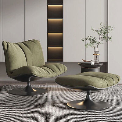 Mail Packing Leather Minimalist Rotatable Single Sofa Chair Casual Creative Designer Living Room Contemporary Seating