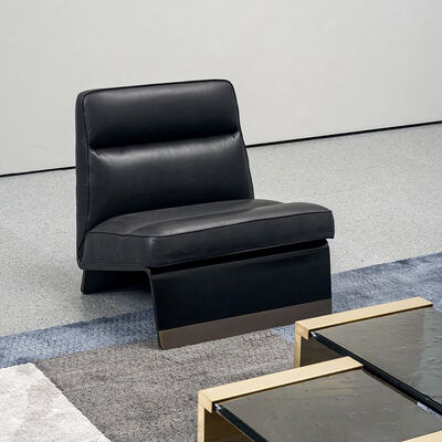 Velvet Fabric Upholstered Single Sofa Lounge Chair Modern Living Room Furniture Minimalist Comfortable Design