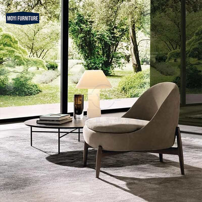 Home Living Room Leisure Chair MOYI Modern Italy Design Arm Chair Leather Accent Sofa Chairs Waiting Room Single Accent Chair