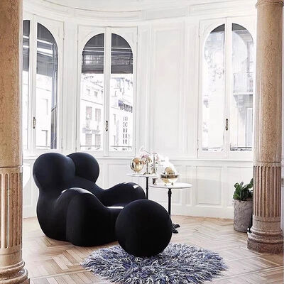 Leisure Chair MOYI Italian Accent Furniture Modern Armchair Living Room Modern Lounge Chair Mail Packing Y
