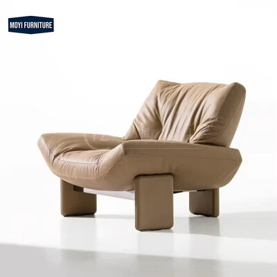 Home Living Room Modern Scandinavian Sofa Chairs Upholstered Seat Solid Walnut Wood Leg White Lambswool Fabric Leisure