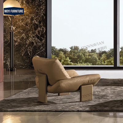 Home Living Room Modern Scandinavian Sofa Chairs Upholstered Seat Solid Walnut Wood Leg White Lambswool Fabric Leisure