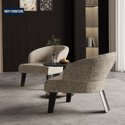 Fabric MOYI Luxury Armchairs Metal Lounge Chairs Modern Leisure Sofa Chairs with Furry Living Room Design Mail Packing Y