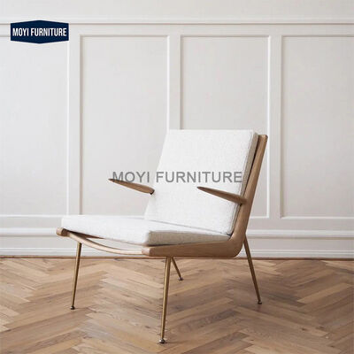 Carpet Recommended MOYI Half House Comfortable Solid Wood Chair Luxury Leisure Single Sofa Chair Living Room Villa Style