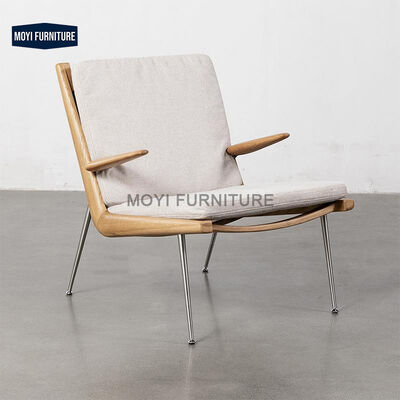 Carpet Recommended MOYI Half House Comfortable Solid Wood Chair Luxury Leisure Single Sofa Chair Living Room Villa Style