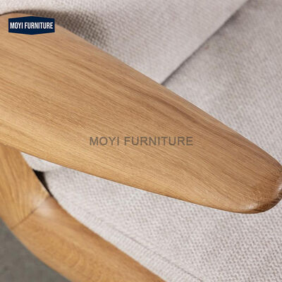 Carpet Recommended MOYI Half House Comfortable Solid Wood Chair Luxury Leisure Single Sofa Chair Living Room Villa Style