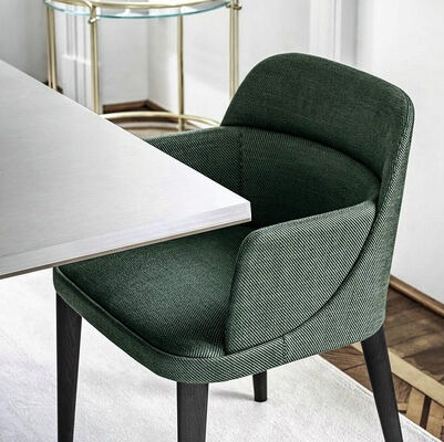 Office Building Standard Size Upholstered Velvet Dining Chair Luxury Pu Fashionable Design High Back