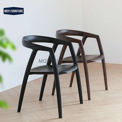 Wabi Sabi Custom Wooden Dining Chair Nordic Walnut Color Chair Solid Wood Chair Design Style