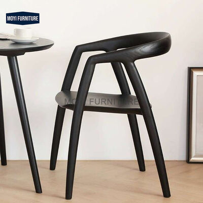 Wabi Sabi Custom Wooden Dining Chair Nordic Walnut Color Chair Solid Wood Chair Design Style