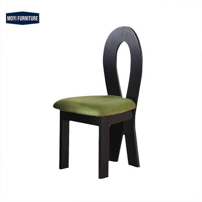 Luxury Modern Stackable Colorful Upholstered Dining Chairs Solid Wooden Dining Chair Comfortable Seating Living Room