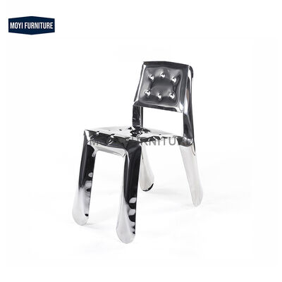 Standard Size Dining Chair Stainless Steel Style Featuring Creative Personalized Unique Design for Home Hotel Restaurant