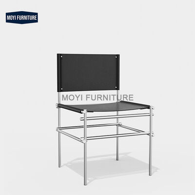 Dining Room Furniture Nordic Luxury Stainless Steel Saddle Leather Kitchen Dining Chair for Hotel Restaurant Cafe Spaces