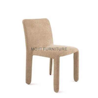 Wood Legs Modern Dining Room Furniture Memory Foam Linen Barenia Leather Chair for Hotel Villa Apartment Restaurant Coffee Shop