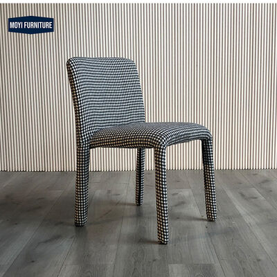 Wood Legs Modern Dining Room Furniture Memory Foam Linen Barenia Leather Chair for Hotel Villa Apartment Restaurant Coffee Shop
