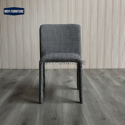 Wood Legs Modern Dining Room Furniture Memory Foam Linen Barenia Leather Chair for Hotel Villa Apartment Restaurant Coffee Shop