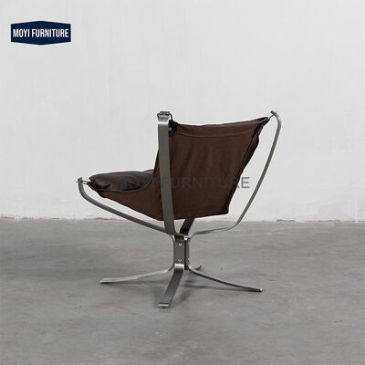end MOYI Traditional Vintage Hotel Furniture Lounge Chair Featuring Carbon Steel Frame and Artificial Leather for Home Villa