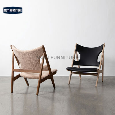Living Room Chair Plush Wool Upholstered Accent Chair Comfortable Modern Seating for Lounge Bedrooms