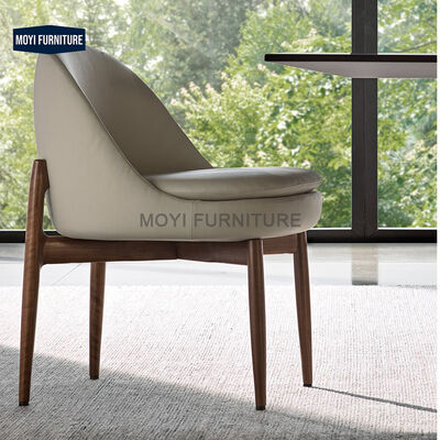 Dining Room Furniture Wood Leg Dining Chair Fabric Seat and Back Contemporary Seating Options