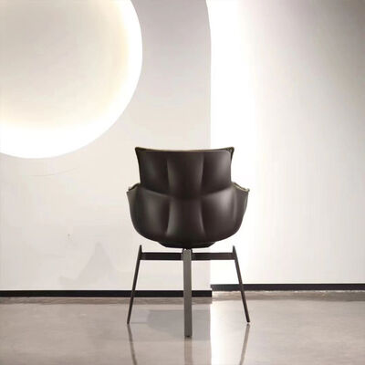Synthetic Leather Dining Chair MOYI Swivel Shell Chair Italian Design Fabric Fiberglass Modern Dining Room Seating Chair