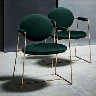 Custom Luxury Modern Upholstered Velvet Dining Chair Featuring High Furniture Design and Fashionable Leather Back