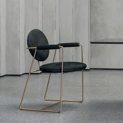 Custom Luxury Modern Upholstered Velvet Dining Chair Featuring High Furniture Design and Fashionable Leather Back