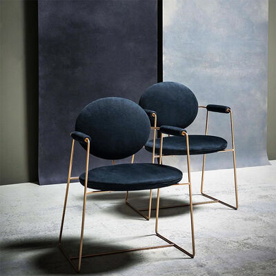 Custom Luxury Modern Upholstered Velvet Dining Chair Featuring High Furniture Design and Fashionable Leather Back
