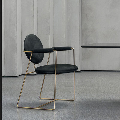 Custom Luxury Modern Upholstered Velvet Dining Chair Featuring High Furniture Design and Fashionable Leather Back