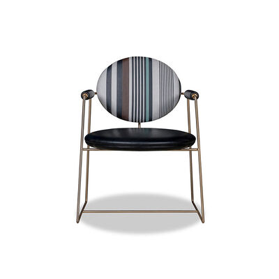 Custom Luxury Modern Upholstered Velvet Dining Chair Featuring High Furniture Design and Fashionable Leather Back