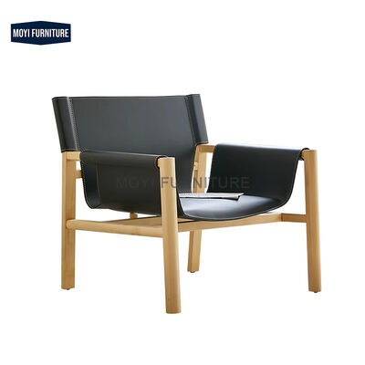 Living Room Furniture Custom Modern Italian Luxury Solid Wood Restaurant Chair with Saddle Leather Backrest Feature