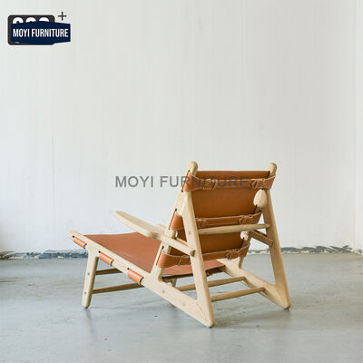 Leisure Chair Solid Wood Frame Durable Living Room Chair Adjustable Chair Featuring Ultrafine Fiber Leather Strap end