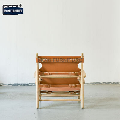 Leisure Chair Solid Wood Frame Durable Living Room Chair Adjustable Chair Featuring Ultrafine Fiber Leather Strap end