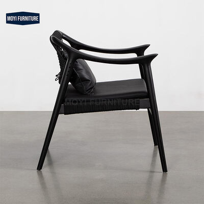 Leisure Chair Featuring Classic Design High Grade Ash Wood Leather Suede Fabric Living Room Chair Ideal for Hotel Lounge