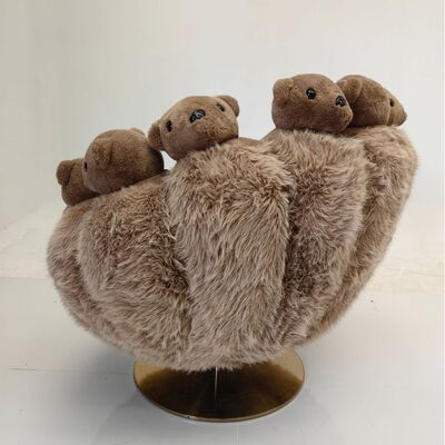 Home Furniture High End Creative Personality Art Alien Doll Animal Doll Lazy Polar Plush Teddy Bear Sofa Chair Designer